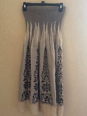 Lapis Boho beige maxi skirt